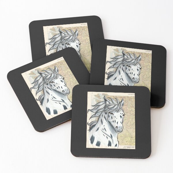 Item preview, Appaloosa Horse on Map Sticker designed and sold by IngolfFuchs.