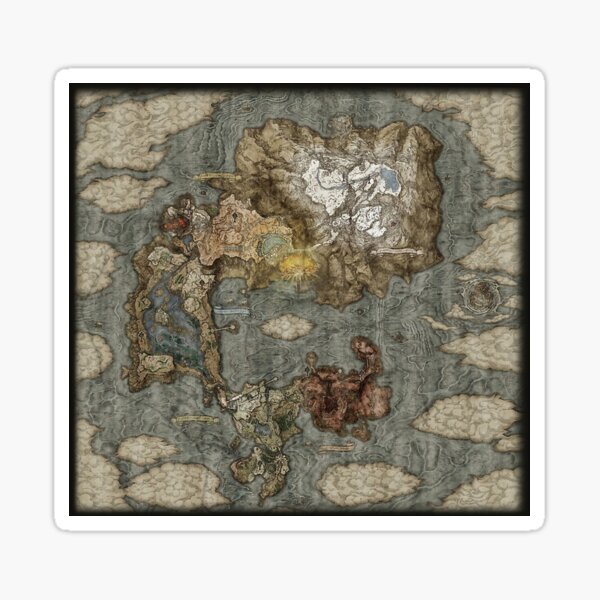 Elden Ring Map Hi Res Sticker By Robertmilerk Redbubble   St,small,507x507 Pad,600x600,f8f8f8 