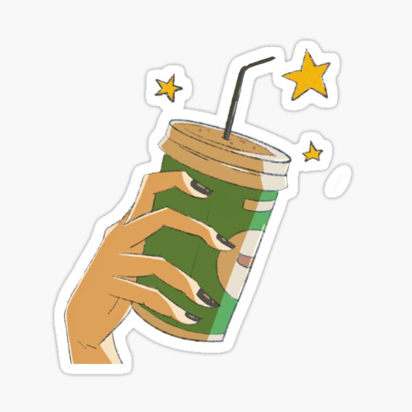 Holding Ur Coffee (clear version) Sticker