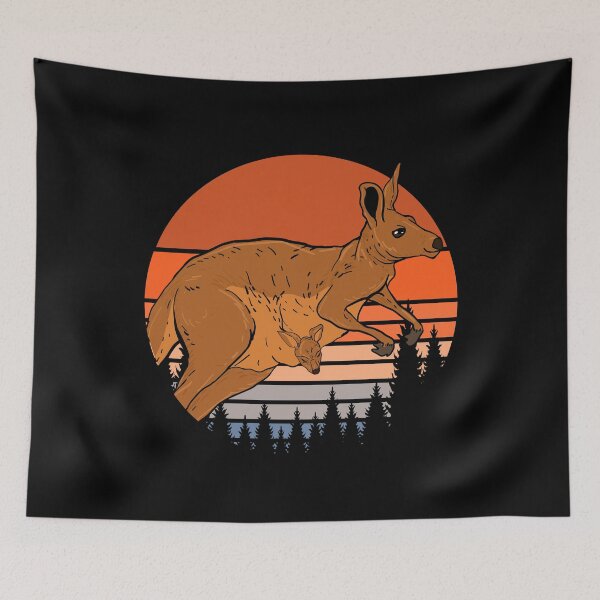 Item preview, Australian Marsupial Outback Zoo Animal Retro Kangaroo designed and sold by bestshirtdesign.