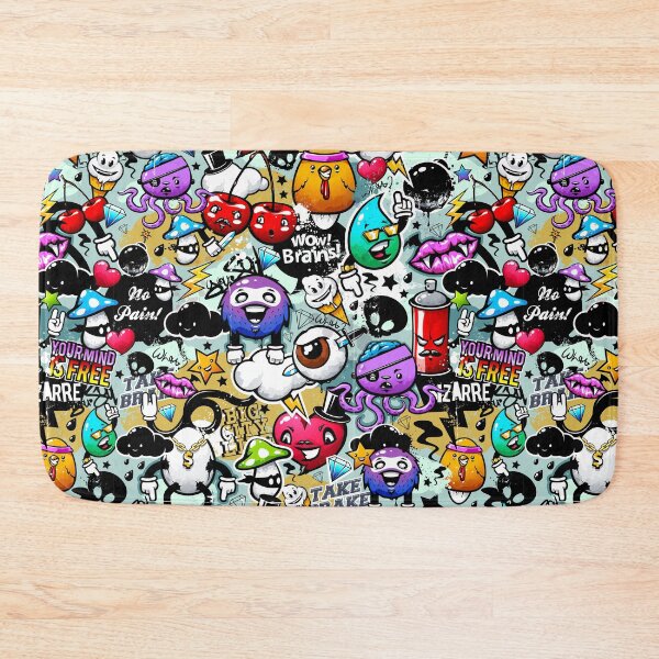 Item preview, Pop Art Graffiti Funny Comics Faces designed and sold by SoccaTamam.