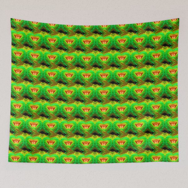 Item preview, Fluorescent green heart patterns designed and sold by Astralia.