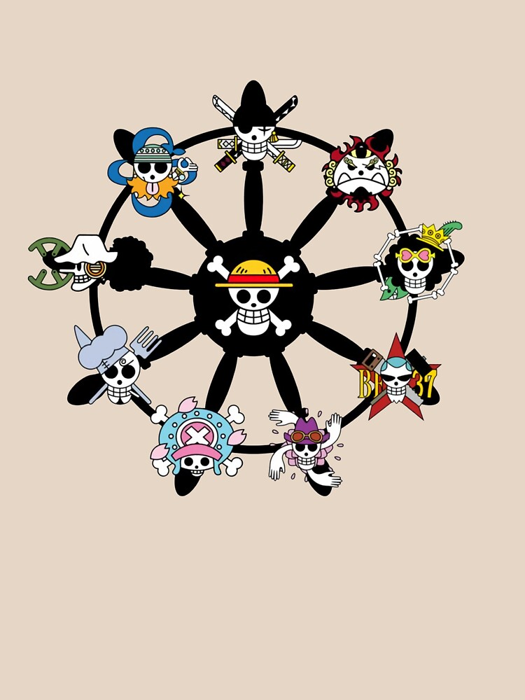 "Flag Pirate of straw hat pirate, Flag Pirate of all member logo" T