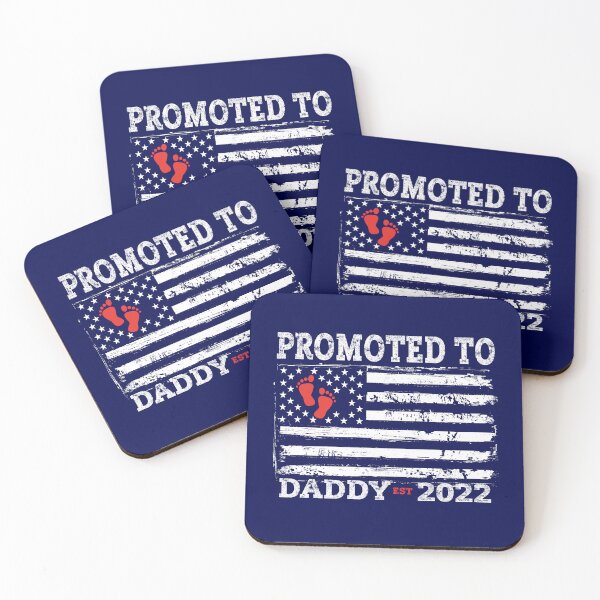 Item preview, Promoted To Daddy 2022 New Dad USA flag Distressed Style designed and sold by niftee.