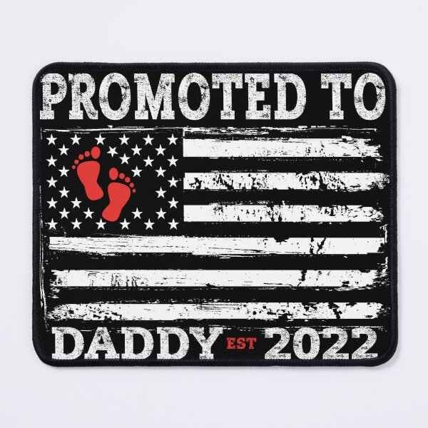Item preview, Promoted To Daddy 2022 New Dad USA flag Distressed Style designed and sold by niftee.