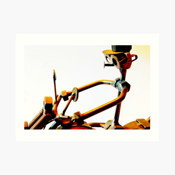 Riding my bike Art Print