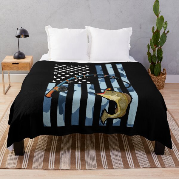 Item preview, American Fisherman Camouflage USA Flag Fish Fishing designed and sold by bestshirtdesign.