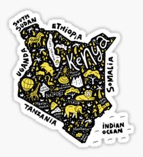Map of Kenya Sticker