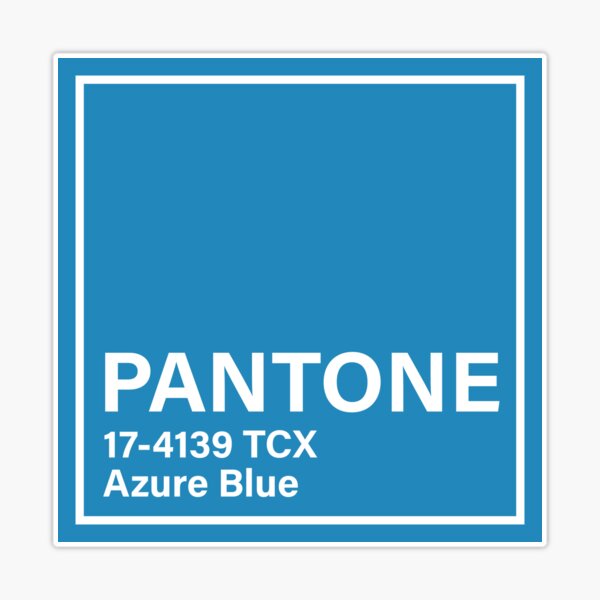 pantone 17-4139 TCX Azure Blue | Sticker