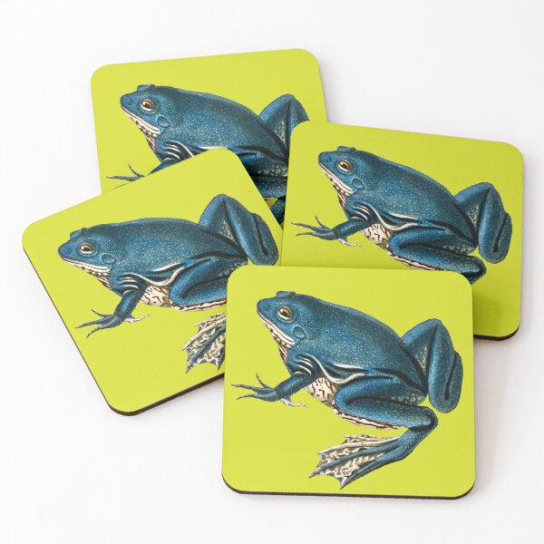 Item preview, Blue Frogs Looking Great on Pop Colored Backgrounds II designed and sold by beddreams.