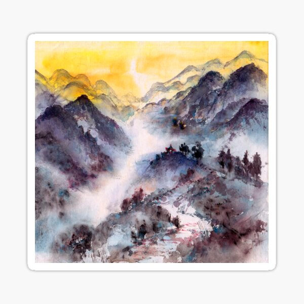 Hike to the Mountain Top Sticker