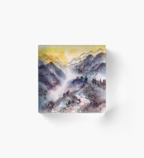 Hike to the Mountain Top Acrylic Block