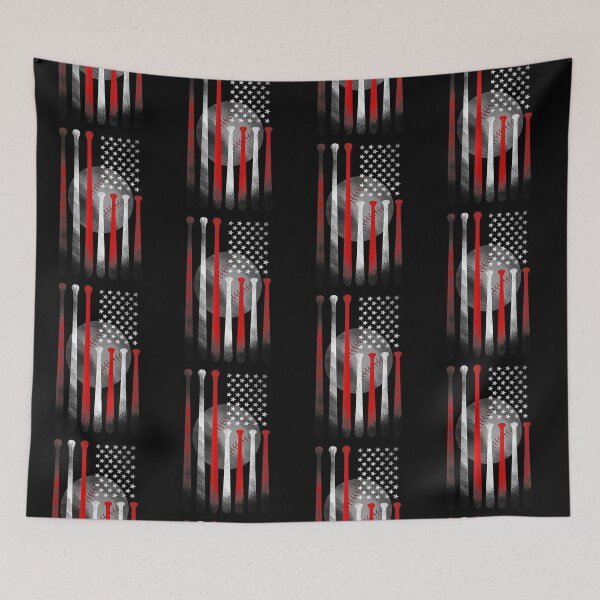 Item preview, American Flag Vintage Baseball Flag designed and sold by Wendiart.