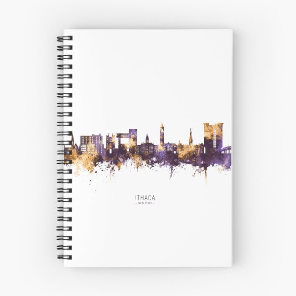 Aperçu de l'œuvre Ithaca New York Skyline créée et vendue par ArtPrints.