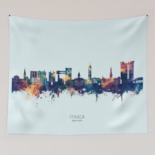 Item preview, Ithaca New York Skyline designed and sold by ArtPrints.
