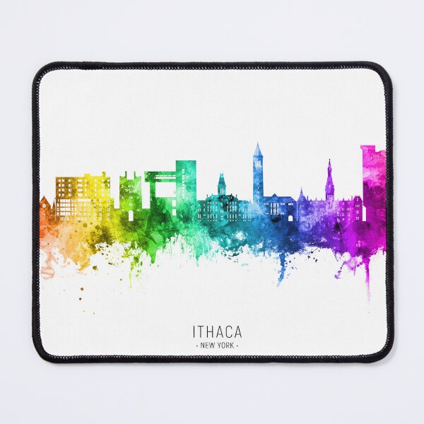 Aperçu de l'œuvre Ithaca New York Skyline créée et vendue par ArtPrints.