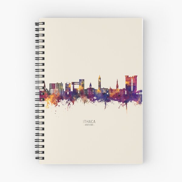 Aperçu de l'œuvre Ithaca New York Skyline créée et vendue par ArtPrints.
