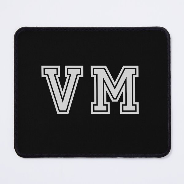Item preview, V.M. Varsity Initials | Varsity Letters | Black And White | Personalised Gift designed and sold by Avo And Sriracha.