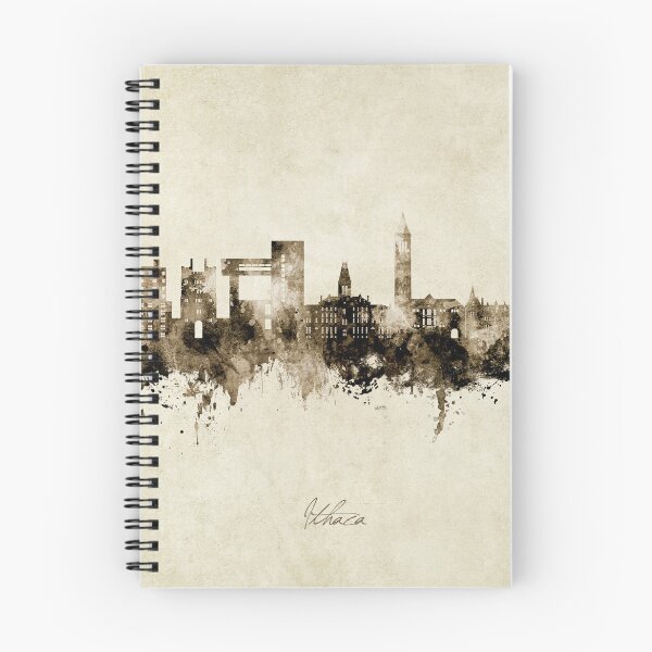 Aperçu de l'œuvre Ithaca New York Skyline créée et vendue par ArtPrints.
