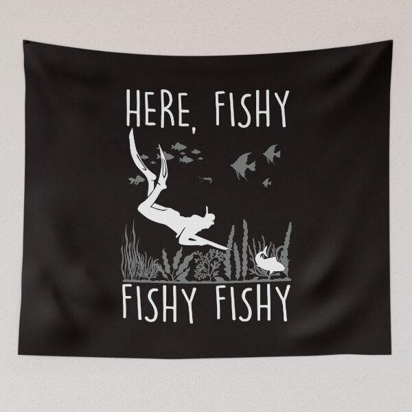 Item preview, Funny Spearfishing Freedive Fishing Hunting Spearfisher Fish designed and sold by TomGiantDesigns.