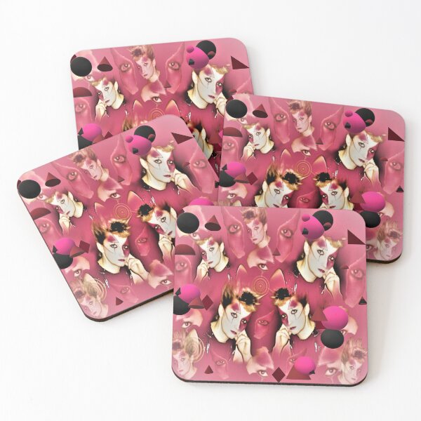 Item preview, pink punk wallpaper  living work of art  jordan vintage 80s 70s abstract make up print designed and sold by mystic lady vintage art and fashion designs.
