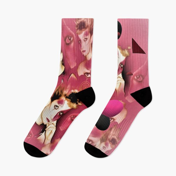 Item preview, pink punk wallpaper  living work of art  jordan vintage 80s 70s abstract make up print designed and sold by mystic lady vintage art and fashion designs.