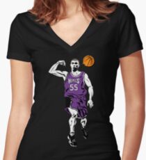 Jason Williams White Chocolate Basketball Women's Fitted V-Neck T-Shirt
