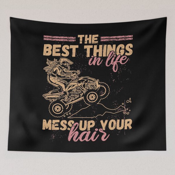 Item preview, Best Things In Life Mess Up Hair ATV Quad Biker designed and sold by Fabvity.
