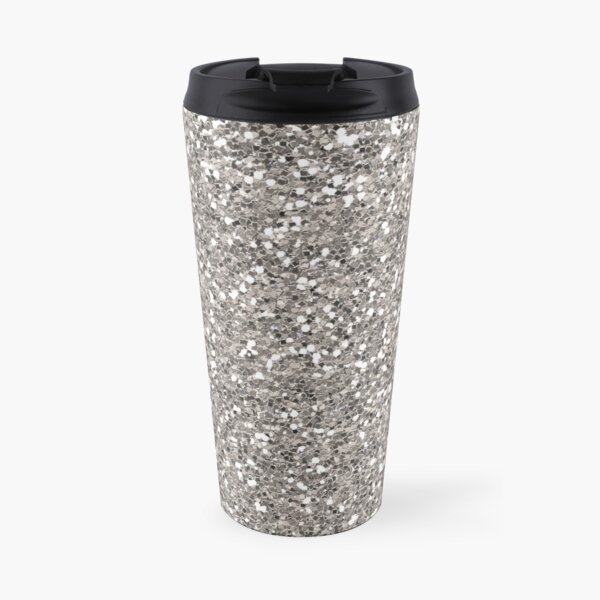 Silver Glitter Travel Mug