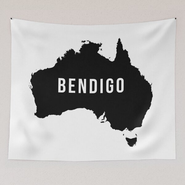 Item preview, Bendigo, Australia State Silhouette designed and sold by CartoCreative.