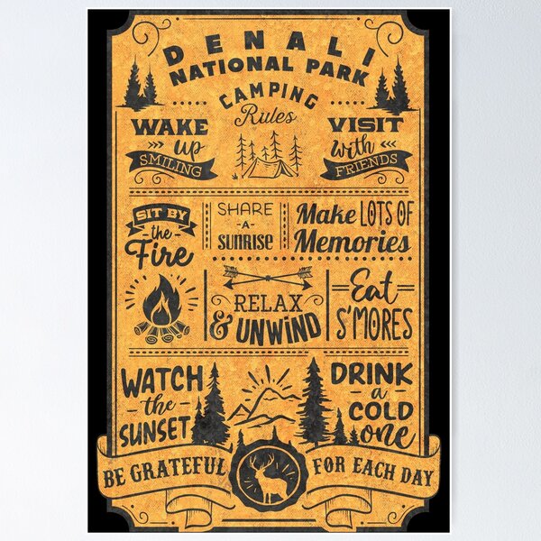 Item preview, Denali National Park Camping Rules designed and sold by JordanHolmes.
