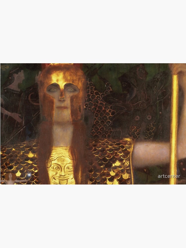 Gustav Klimt Minerva Or Pallas Athena Laptop Skin By Artcenter Redbubble