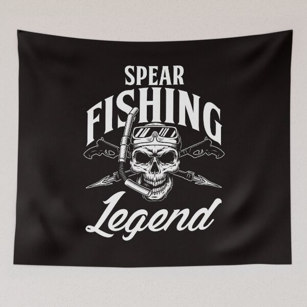 Item preview, Spearfishing Legend Spearfisher Speargun Spear Freediver designed and sold by TomGiantDesigns.