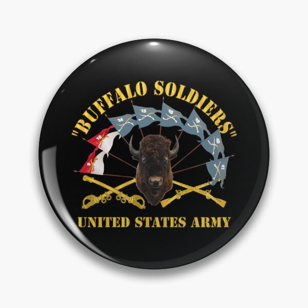 Item preview, Army - Buffalo Soldiers - Infantry - Cavalry Guidons w Buffalo Head - US Army X 300 designed and sold by Military Insignia Products.