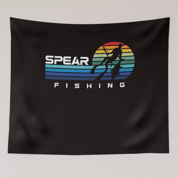Item preview, Vintage Spearfishing Retro Spearfisher Speargun Freediver designed and sold by TomGiantDesigns.