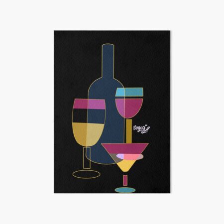 Aesthetic Boho Wine Glass Art Board Print for Sale by Cravio