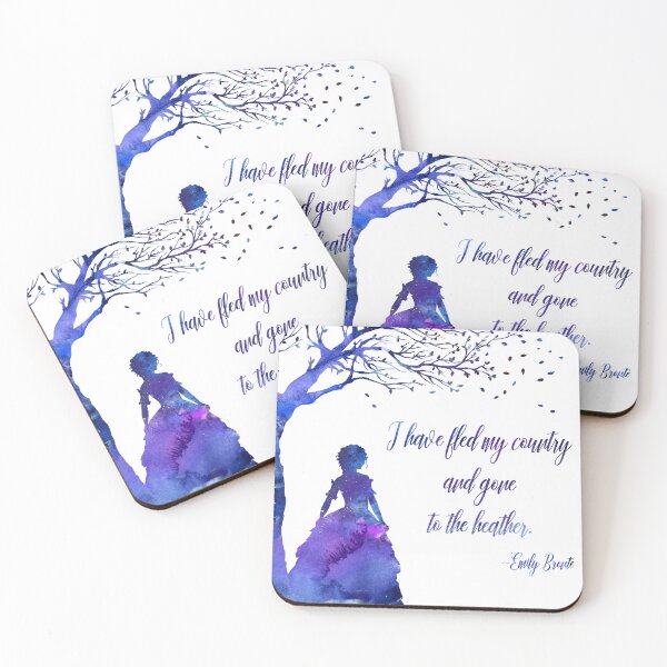 Aperçu de l'œuvre Emily Bronte Poésie Aquarelle Silhouette créée et vendue par OnHeathAndMoor.