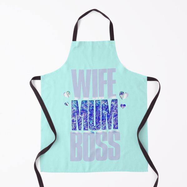 Item preview, WIFE MUM BOSS (in pretty French Grey with pen and ink design.) designed and sold by CristalleLisa.