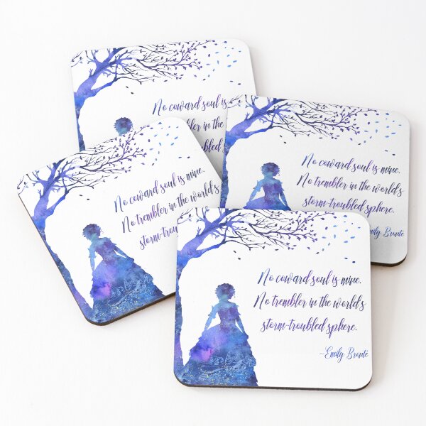 Item preview, Copy of Emily Bronte Poetry Watercolour Silhouette No Coward Soul is Mine designed and sold by OnHeathAndMoor.