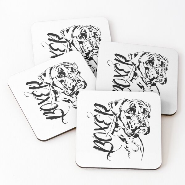 Item preview, Boxer dog dog portrait portrait designed and sold by dogarts.
