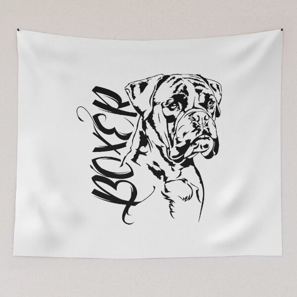 Item preview, Boxer dog dog portrait portrait designed and sold by dogarts.