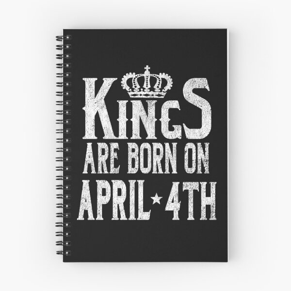 Item preview, Kings Are Born On April 4th Funny Birthday T-Shirt designed and sold by Tee Kaboom!.