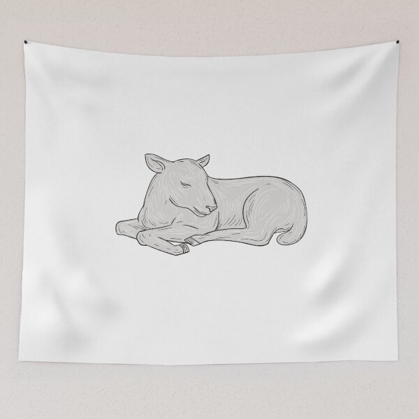 Item preview, Lamb Sleeping Drawing designed and sold by patrimonio.