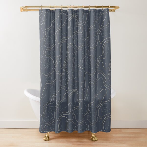 MA: Haverhill, MA Topo Map Shower Curtain / Made to outlet Order