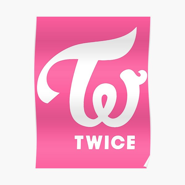 Twice Logo Black And White Poster By Lseren Redbubble