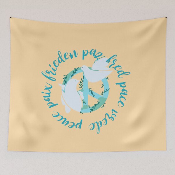 Item preview, Spread Peace Not Fear. Multilingual Earth Peace Sign With Doves designed and sold by Rebel-Design.