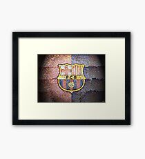 Barca, F.C. Barcelona, mosaic tiles, 4800 images, soccer, Messi, Neymar, red, blue, dots Framed Print