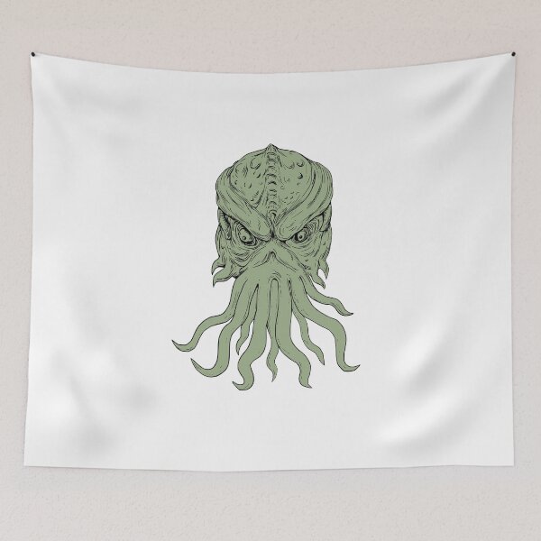 Item preview, Subterranean Sea Monster Head Drawing designed and sold by patrimonio.
