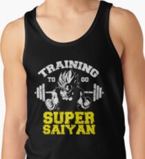 TRAINING TO GO SUPER SAIYAN - yellow Tank Top