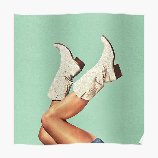 These Boots - Glitter Green Poster